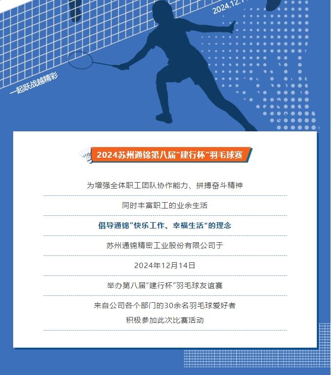 2024蘇州通錦第八屆“建行杯”羽毛球賽